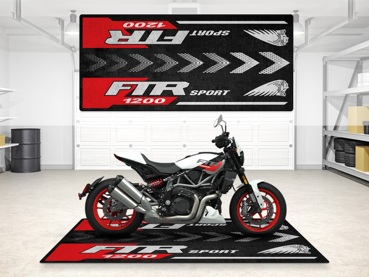 Designed Pit Mat for Indian FTR Sport 1200 Motorcycle - MM7316