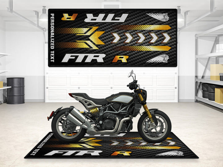 Designed Pit Mat for Indian FTR Carbon 1200 Motorcycle - MM7317