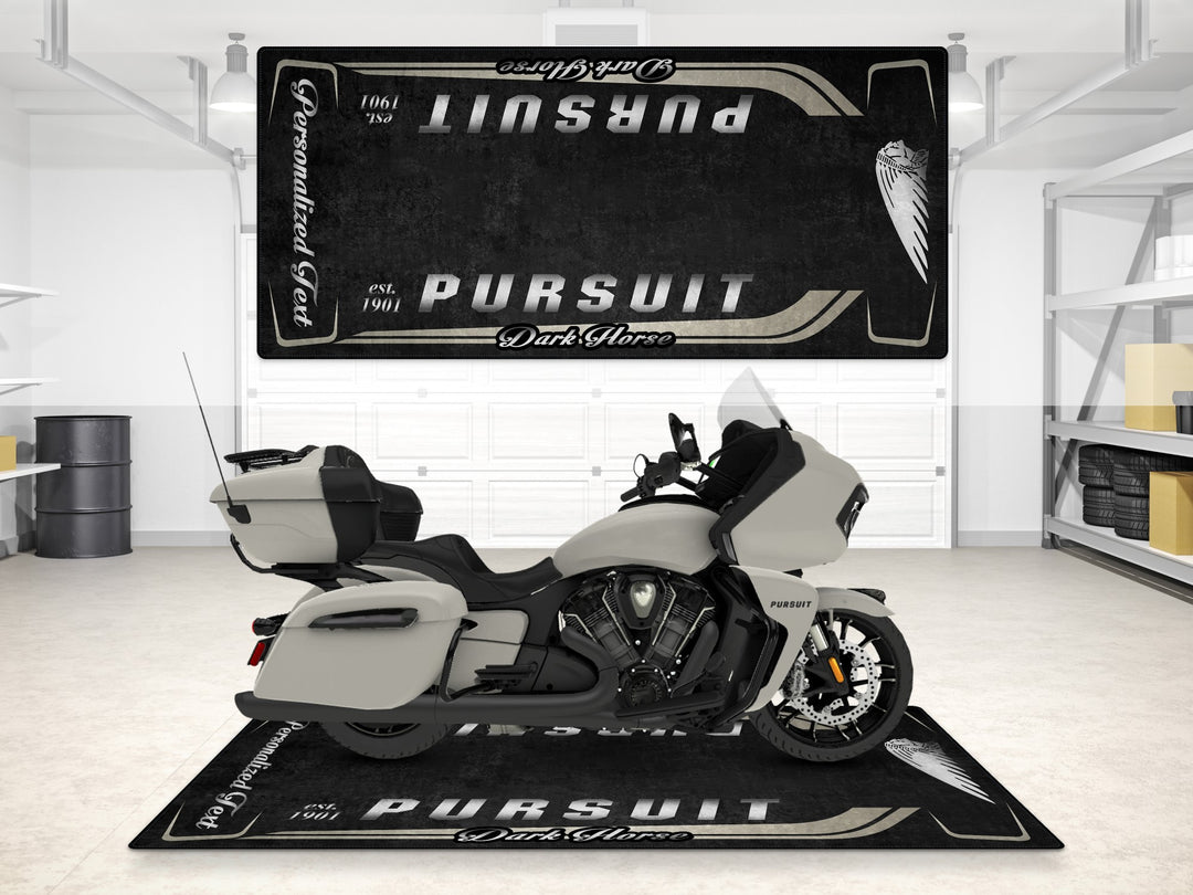 Designed Pit Mat for Indian Pursuit Dark Horse Motorcycle - MM7339