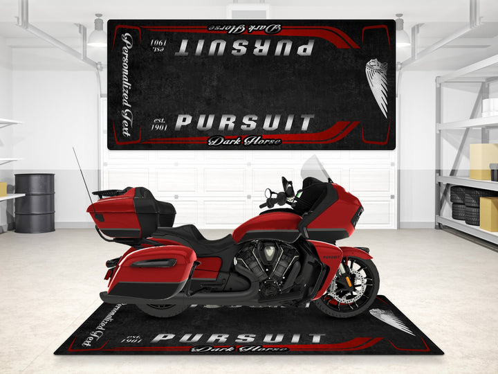 Designed Pit Mat for Indian Pursuit Dark Horse Motorcycle - MM7339