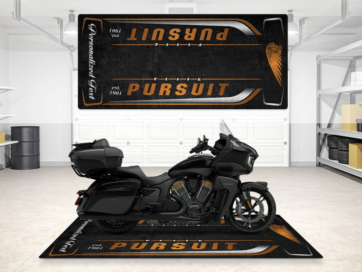 Designed Pit Mat for Indian Pursuit Elite Motorcycle - MM7340