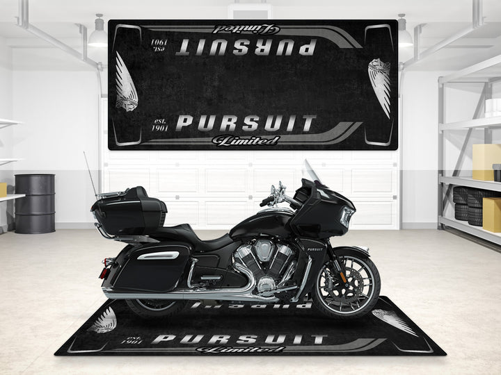 Designed Pit Mat for Indian Pursuit Limited Motorcycle - MM7338