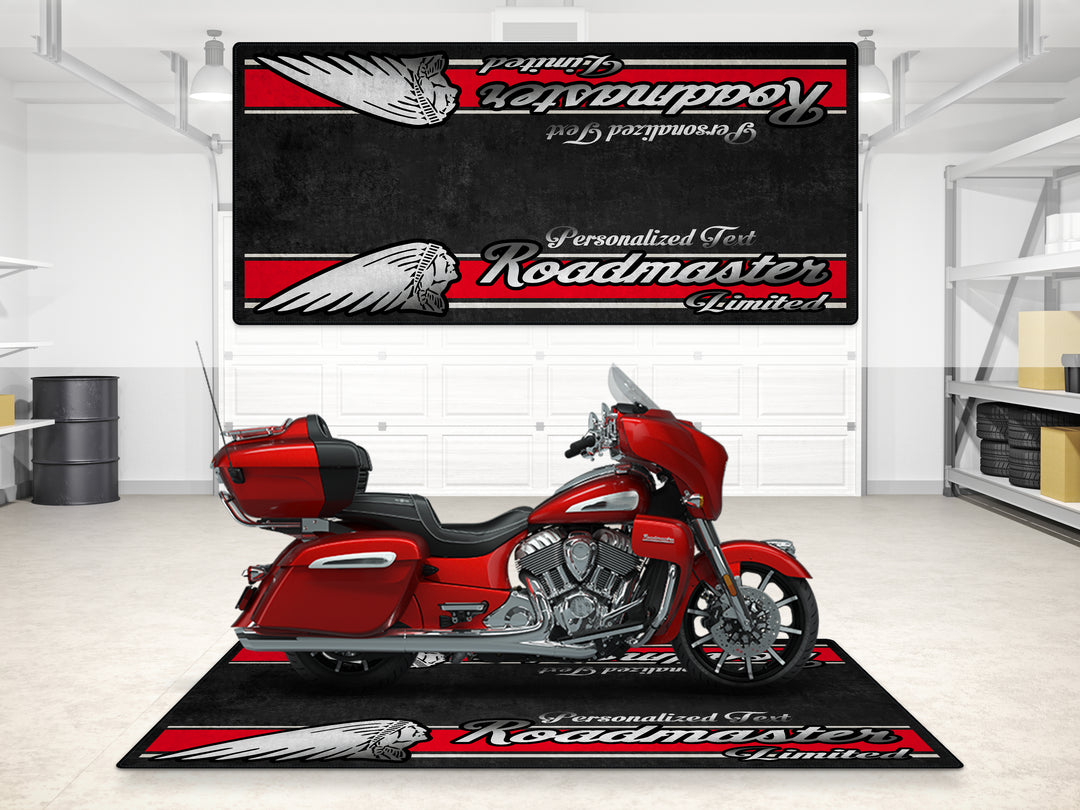 Designed Pit Mat for Indian Roadmaster Limited Motorcycle - MM7336