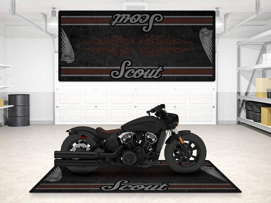 Designed Pit Mat for Indian Scout Bobber Motorcycle - MM7321