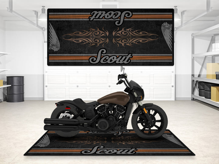 Designed Pit Mat for Indian Scout Rogue Sixty Motorcycle - MM7324