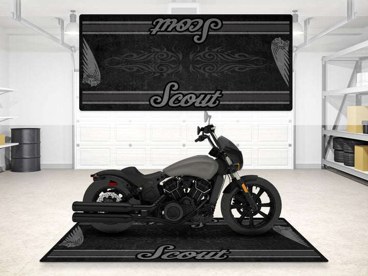 Designed Pit Mat for Indian Scout Rogue Sixty Motorcycle - MM7324