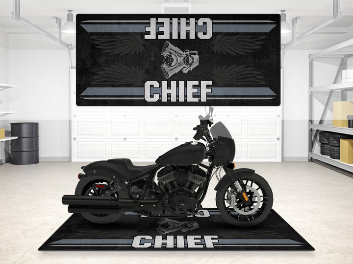 Designed Pit Mat for Indian Sport Chief Motorcycle - MM7325