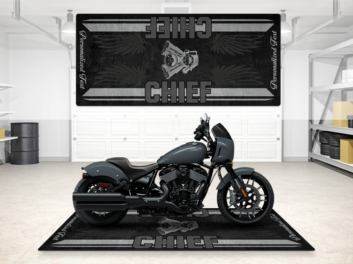 Designed Pit Mat for Indian Sport Chief Motorcycle - MM7325