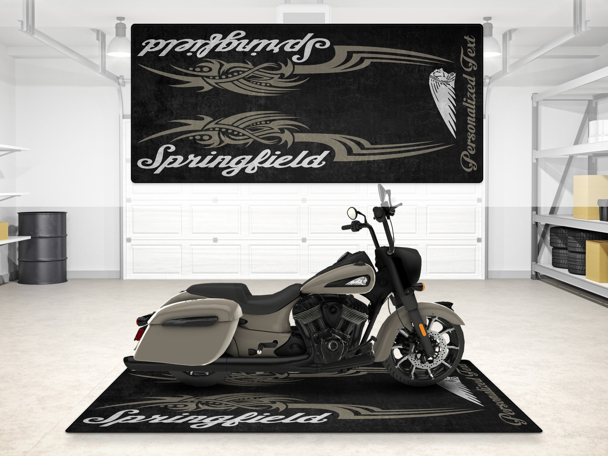 トゥルーアート MPM Motorcycle Mat for Kawasaki Ninja - U201
