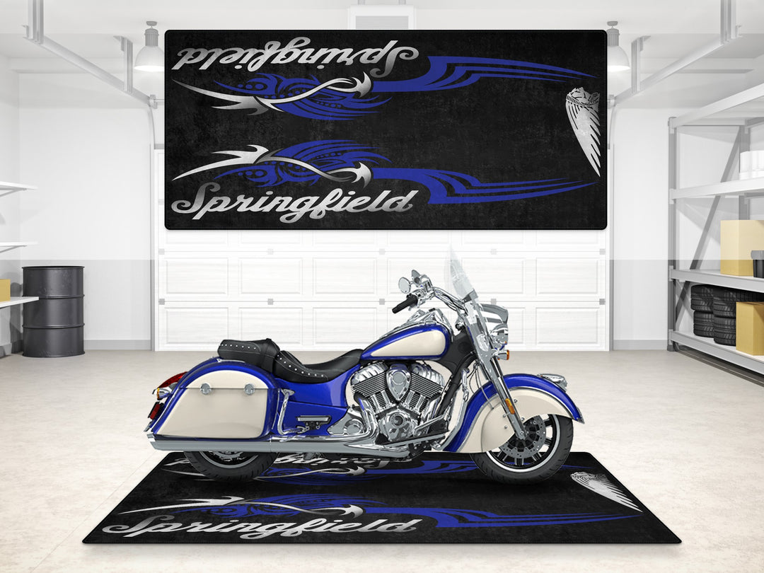 Designed Pit Mat for Indian Springfield Motorcycle - MM7326