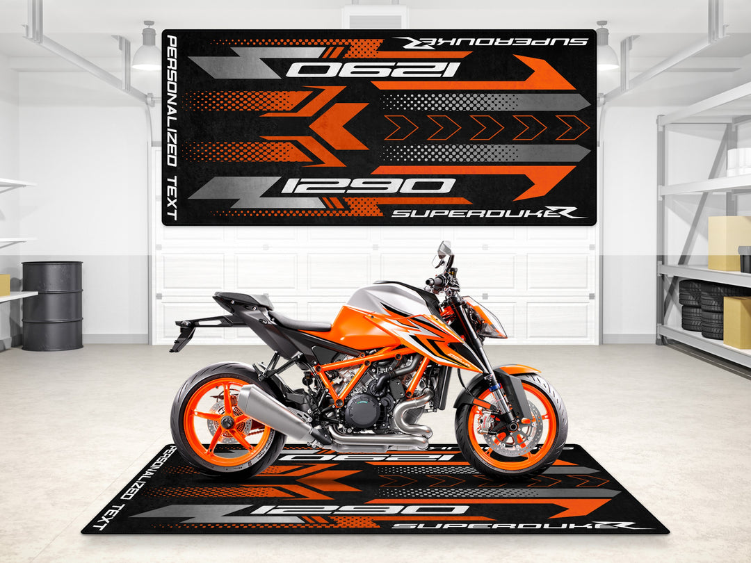 Designed Pit Mat for KTM 1290 Superduke R Motorcycle - MM7269