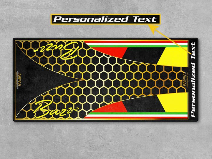 Motorcycle gear essential for Vespa Primavera. This custom pit rug is perfect for bike zone, racetrack display, and garage floor style.

