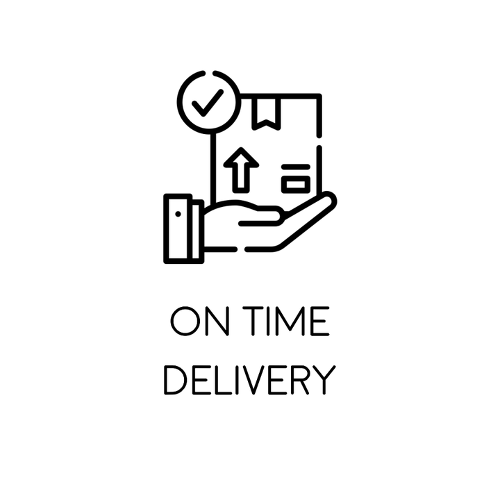 On time delivery icon representing fast and reliable shipping for MPM Motorcycle Mat orders, ensuring premium motorcycle mats arrive as promised.