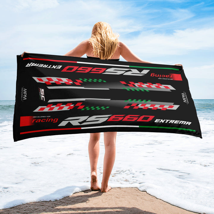 Designed Beach Towel Inspired by Aprilia RS660 Extrema Motorcycle Model - MM9376