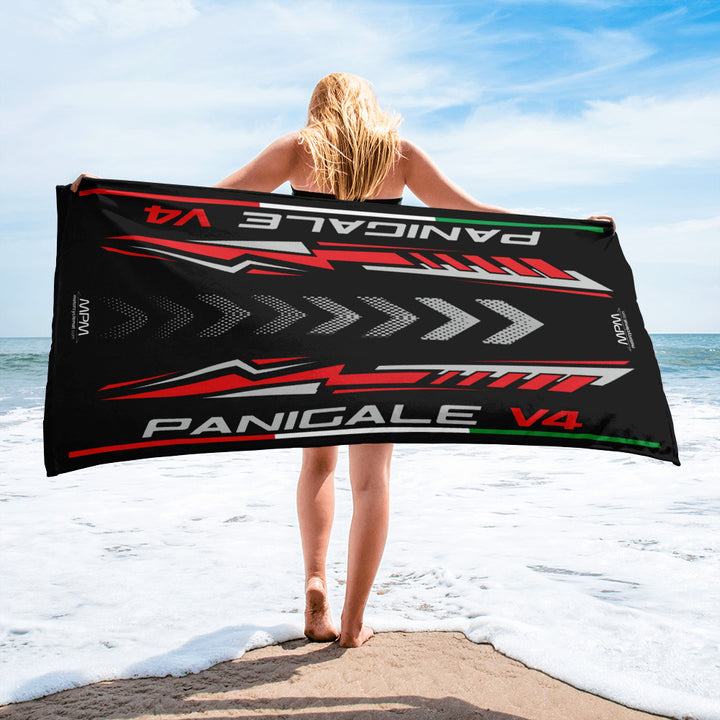 Designed Beach Towel Inspired by Ducati Panigale V4 Motorcycle Model - MM9187