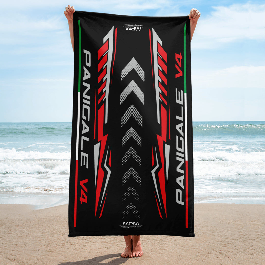 Designed Beach Towel Inspired by Ducati Panigale V4 Motorcycle Model - MM9187
