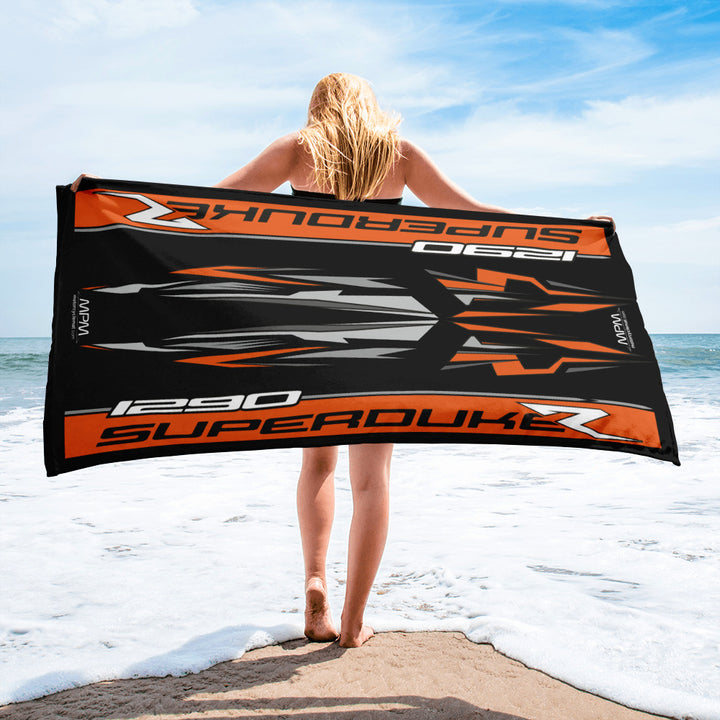 Designed Beach Towel Inspired by KTM 1290 Superduke R Motorcycle Model - MM9270
