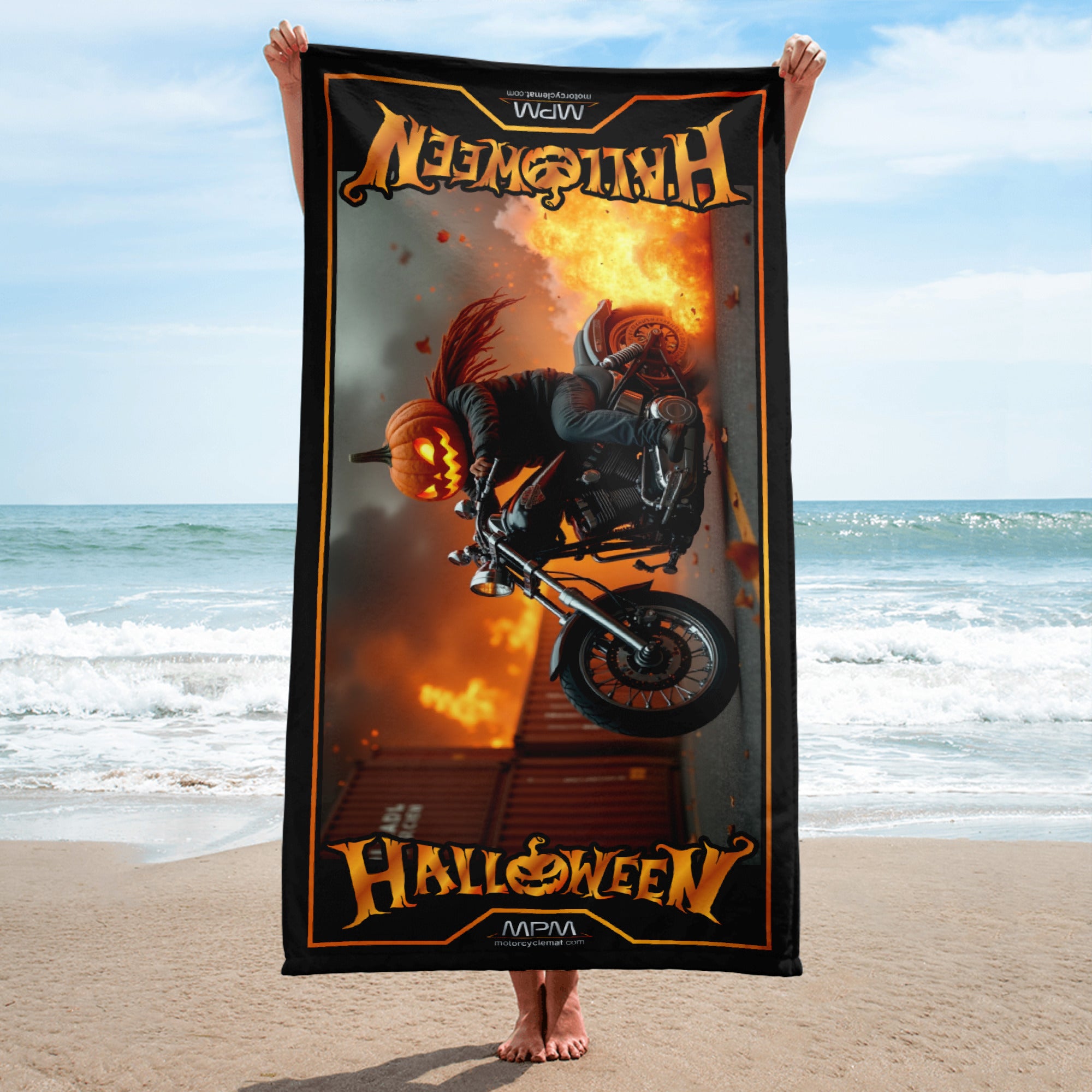 Halloween Special: Spooky Style Motorcycle Beach Towel – Limited
