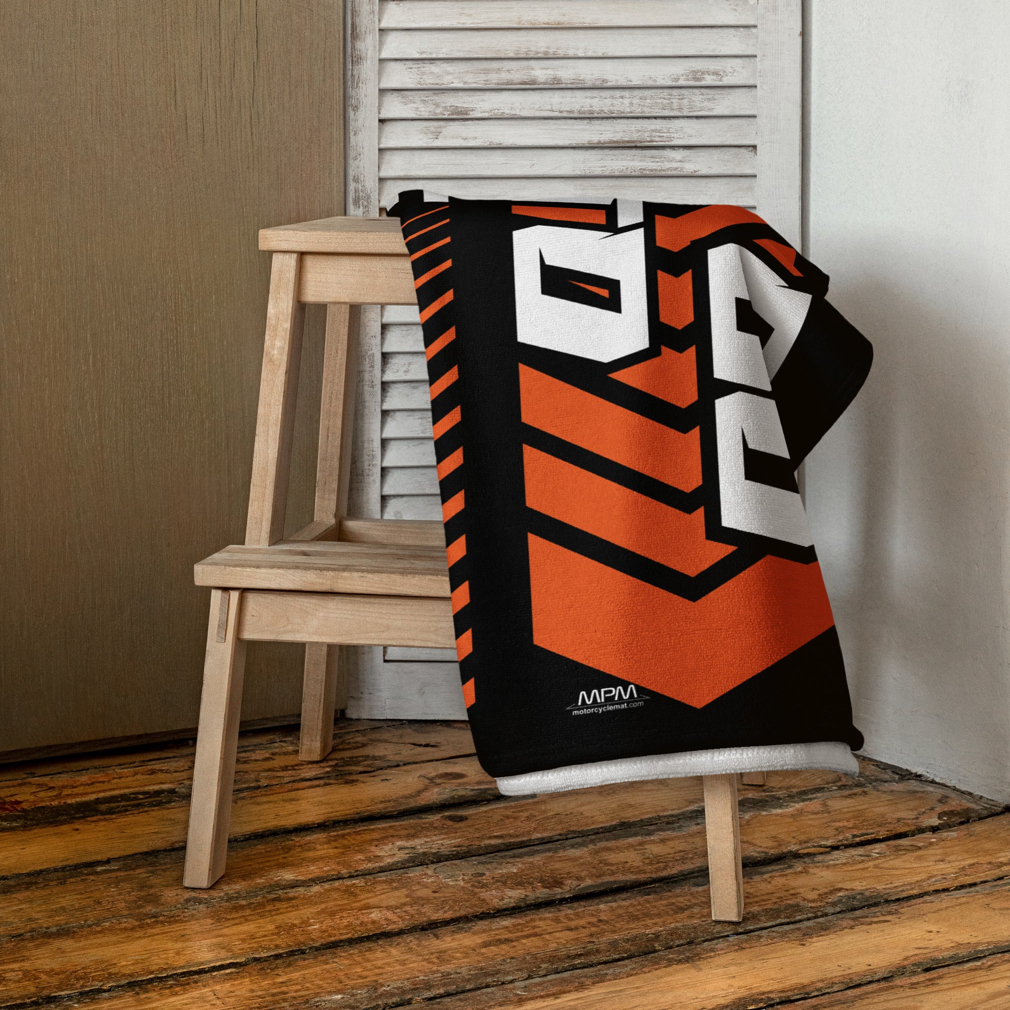 Designed Beach Towel Inspired by KTM Style Let's Go To Race Orange