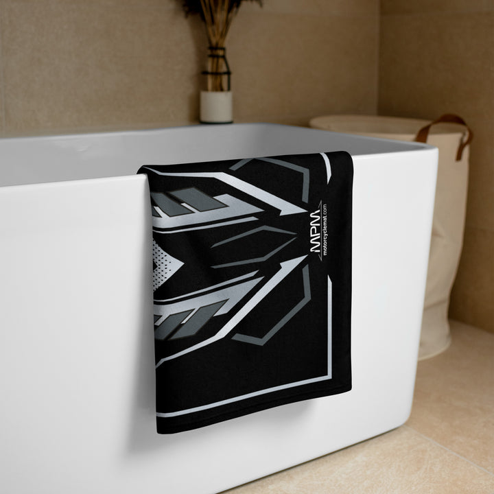 Designed Beach Towel Inspired by Kawasaki Ninja ZX-10R Black Motorcycle Model - MM9398