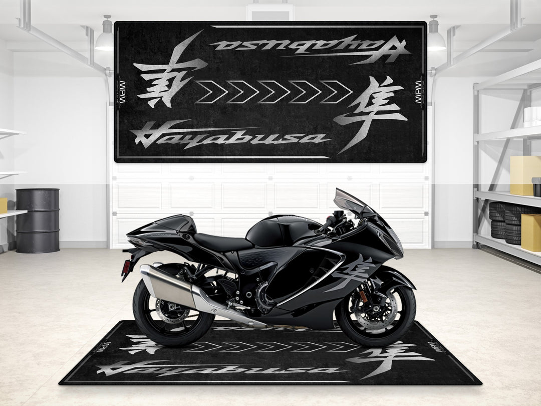 Designed Pit Mat for Suzuki Hayabusa Motorsport Motorcycle - MM7129