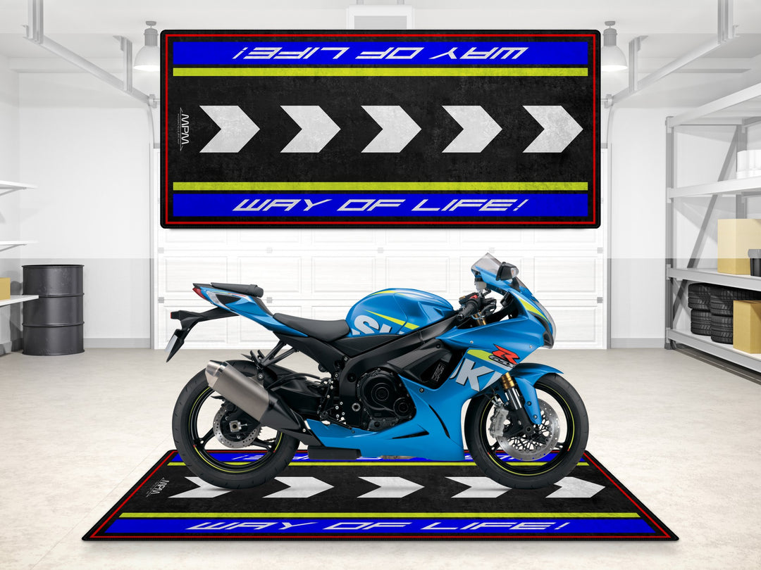 Designed Pit Mat for Suzuki Motorsport Motorcycle - MM7125