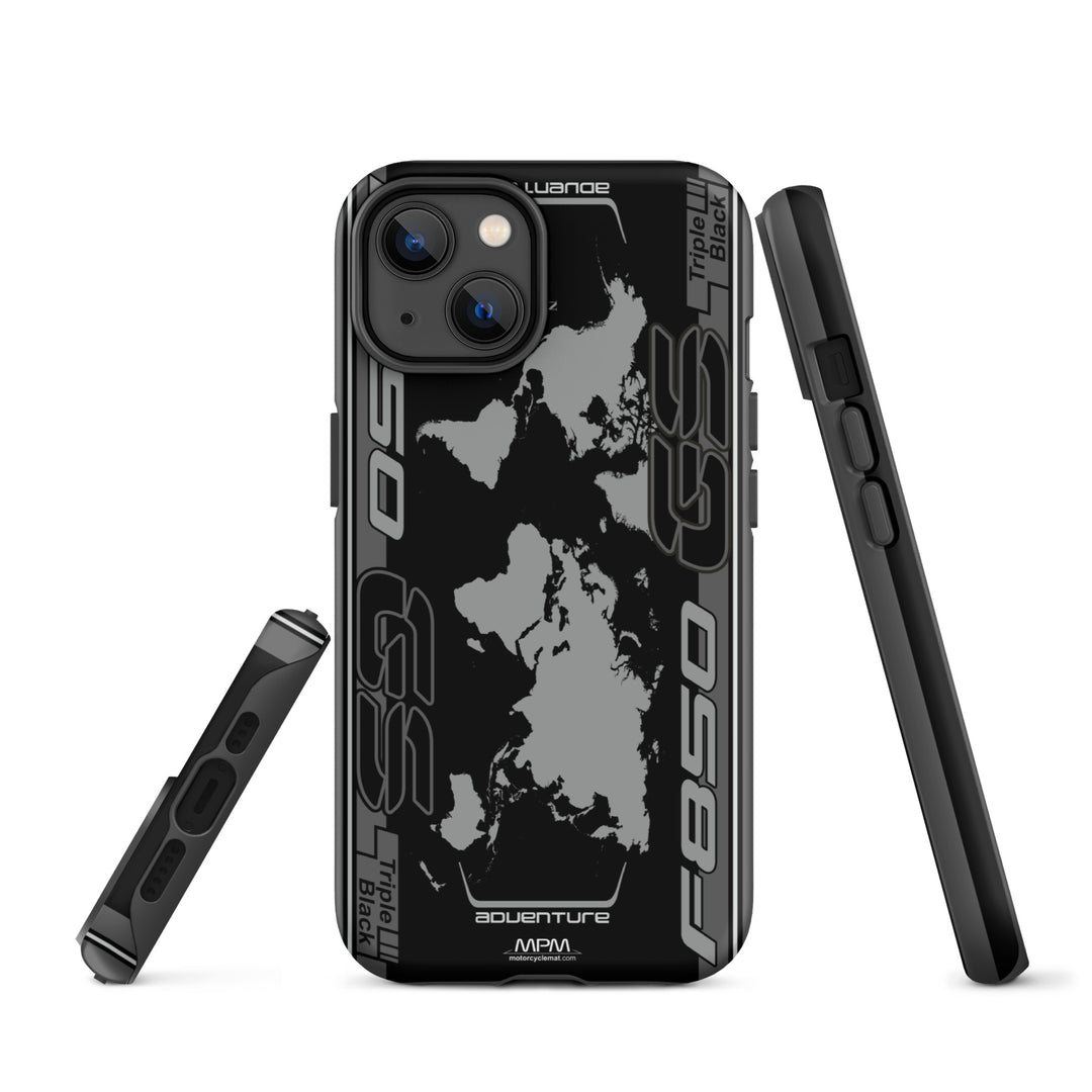 Designed Tough Case For iPhone inspired by BMW F850GS Triple Black Motorcycle Model - 5295
