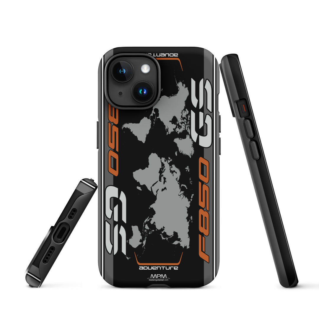 Designed Tough Case For iPhone inspired by BMW F850GS Adventure Light White Motorcycle Model - 5290