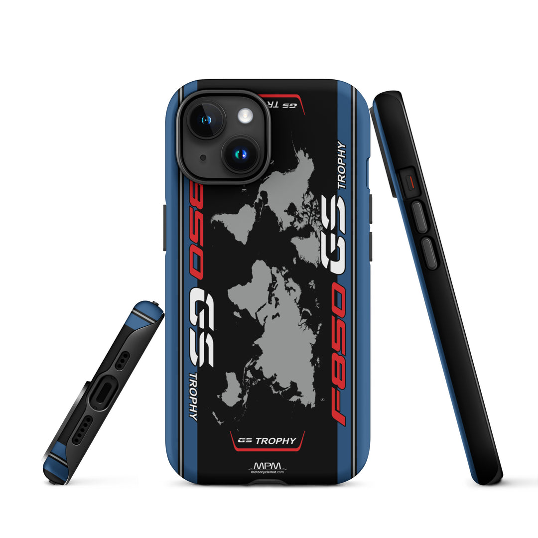 Designed Tough Case For iPhone inspired by BMW F850GS Trophy Motorcycle Model - 5295