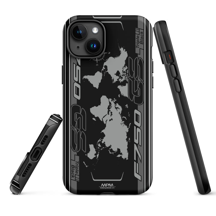 Designed Tough Case For iPhone inspired by BMW F750GS Triple Black Motorcycle Model - 5296