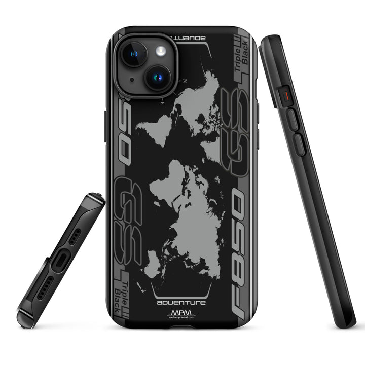 Designed Tough Case For iPhone inspired by BMW F850GS Triple Black Motorcycle Model - 5295