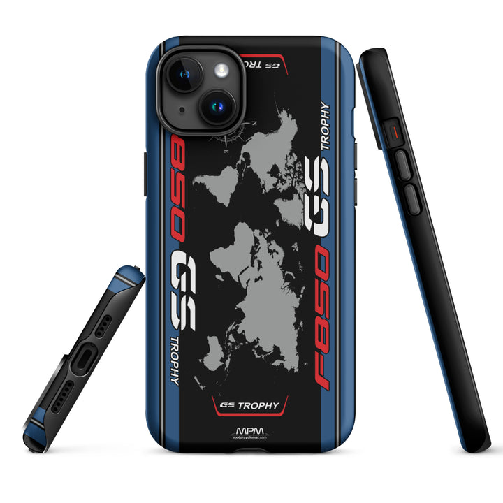 Designed Tough Case For iPhone inspired by BMW F850GS Trophy Motorcycle Model - 5295