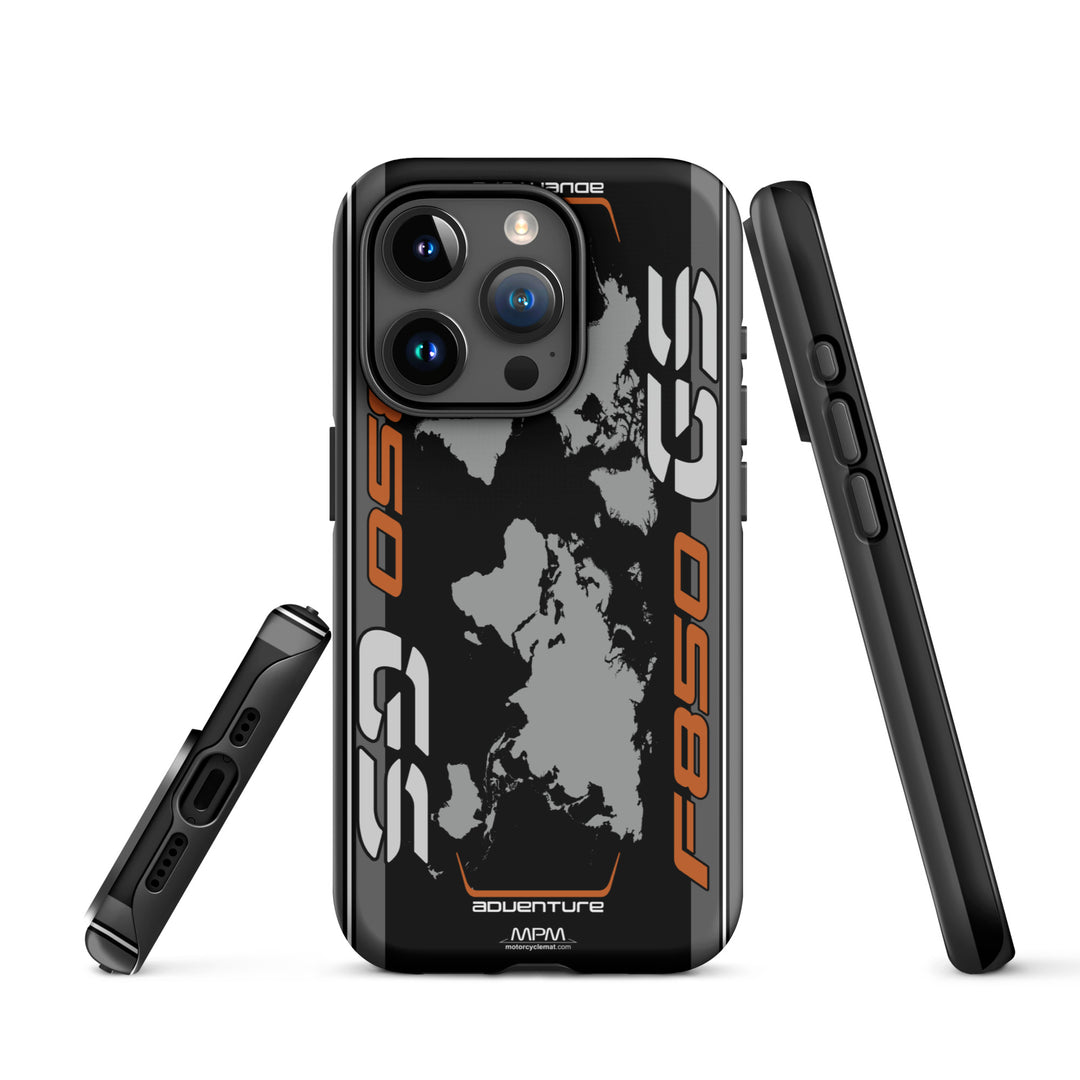 Designed Tough Case For iPhone inspired by BMW F850GS Adventure Light White Motorcycle Model - 5290