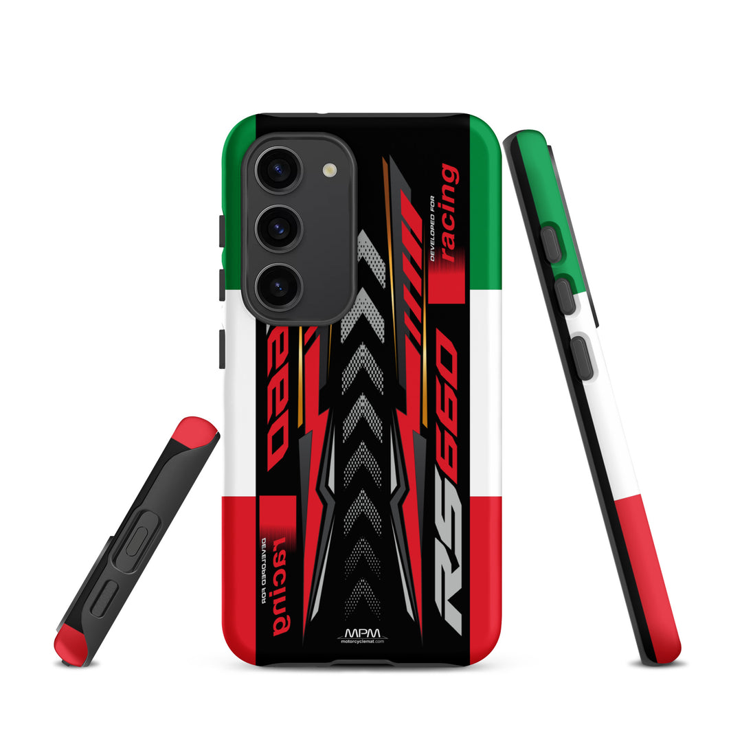 Designed Tough Case For Samsung inspired by Aprilia RS660 Racing Black Motorcycle Model - 5275