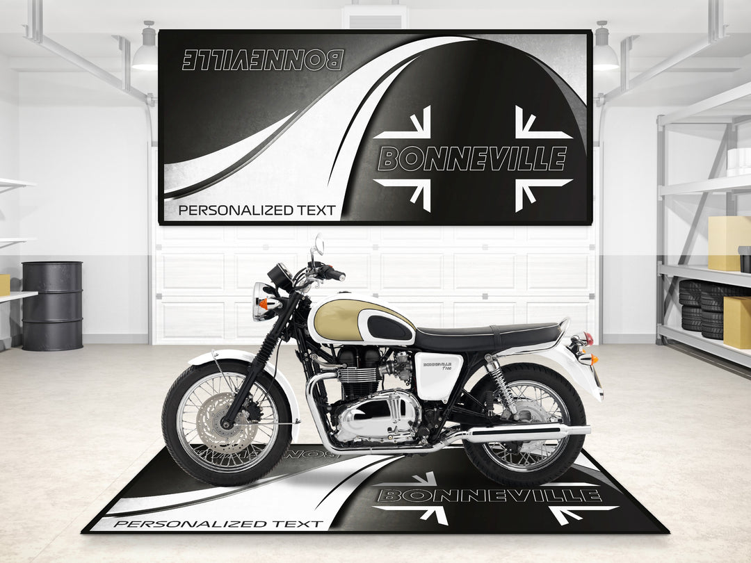 Designed Pit Mat for Bonneville Models Motorcycle - MM7198