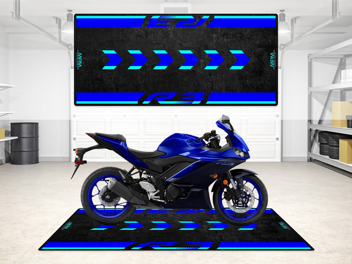 Designed Pit Mat for Yamaha R3 Motorcycle - MM7114