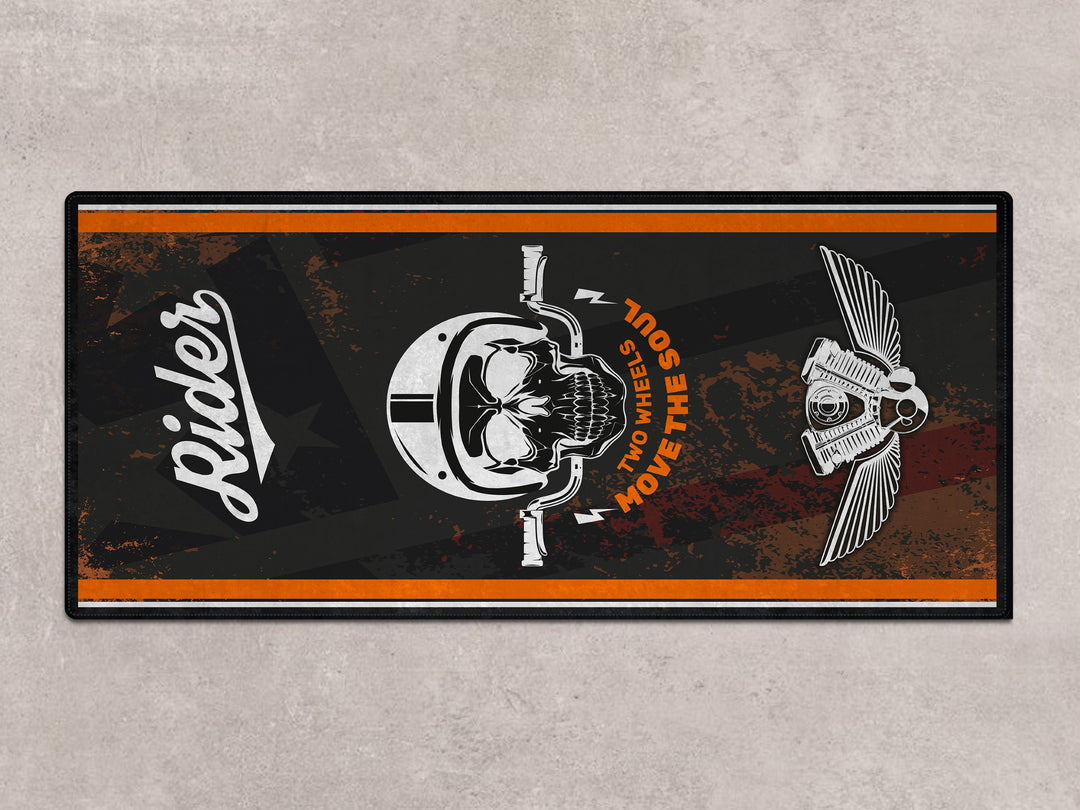Motorcycle Mat Design for Chopper, Cruiser, Touring, Sport Motorcycle "Move The Soul" - MM7501