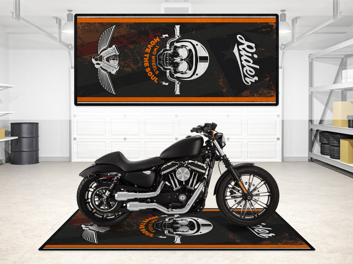 Motorcycle Mat Design for Chopper, Cruiser, Touring, Sport Motorcycle "Move The Soul" - MM7501